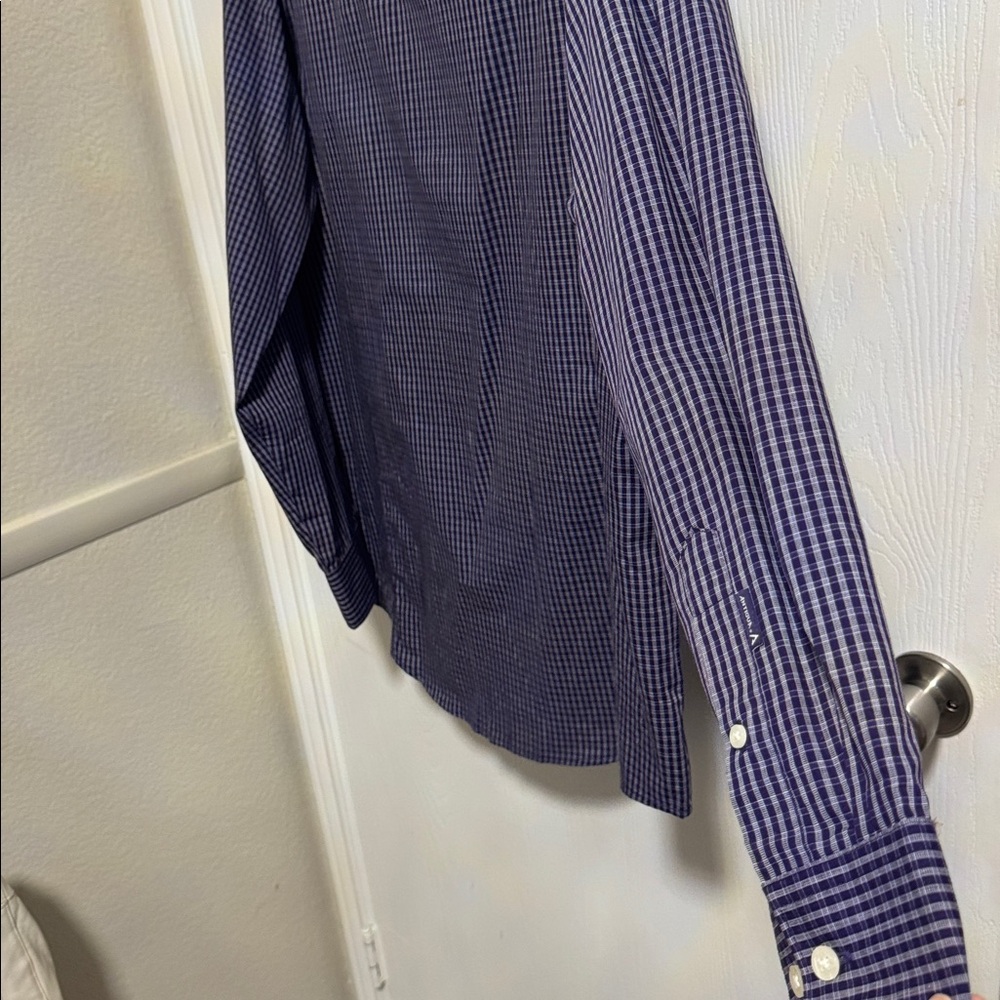 Antigua Mens 2XL TCU Horned Frogs Gingham Long Sleeve Woven Button Down Shirt - Picture 11 of 14